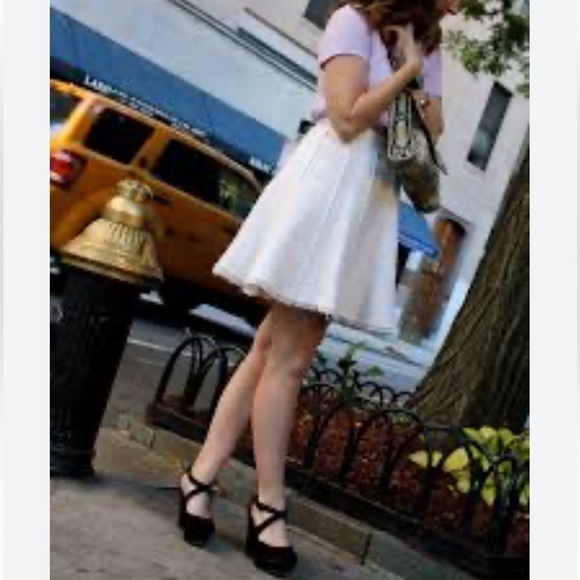 Rebecca Taylor, Ivory, Cotton, Softly Textured Tweed,Frayed Hem, EUC, Size 4 - Picture 4 of 12